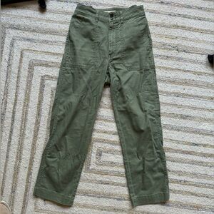 Women’s Madewell Relaxed Army Green High Waisted Cargo Pants